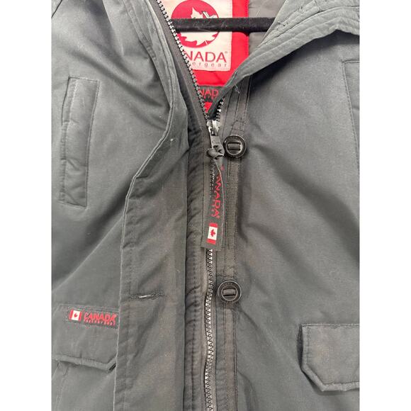 Canada Weather Gear Girls Faux Black Insulated Jacket w/ Fur Lined Hood - Picture 5 of 8